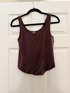 Old Navy Brown Scoop Neck Tank Top